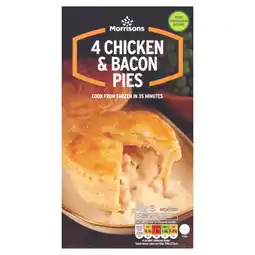 Morrisons Morrisons Chicken & Bacon Pies 4 Pack offer