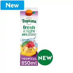 Morrisons Tropicana Fresh & Light Tropical 850ml offer