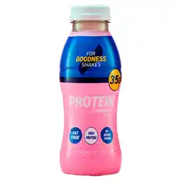 Morrisons For Goodness Shakes 35g Protein Strawberry Shake 330ml offer