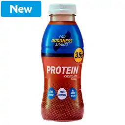Morrisons For Goodness Shakes 35g Protein Chocolate Shake 330ml offer