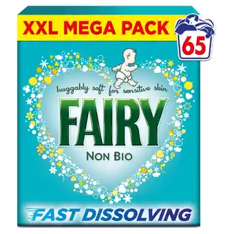 Asda Fairy Non Bio Washing Powder 3.575kg, 65 Washes offer