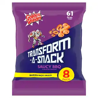 Iceland Golden Wonder Transform-A-Snack Saucy BBQ Flavour Snacks 8 x 12g (96g) offer