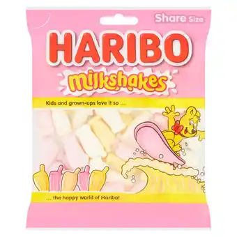 Iceland HARIBO Milkshakes Foam Sweets Sharing Bag 160g offer