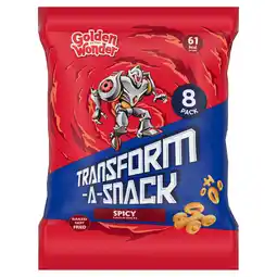 Iceland Golden Wonder Transform-A-Snack Spicy Flavour Snacks 8 x 12g (96g) offer