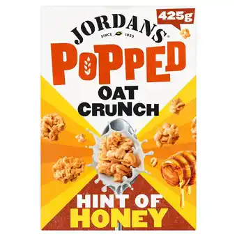 Morrisons Jordans Popped Oat Crunch Hint of Honey Breakfast Cereal offer