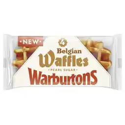Morrisons Warburtons Pearl Sugar Waffles 4 Pack offer