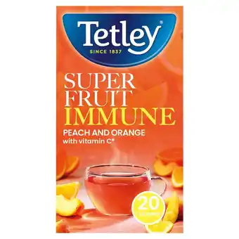 Morrisons Tetley Super Fruit Vitamin C Peach and Orange Tea 20's offer