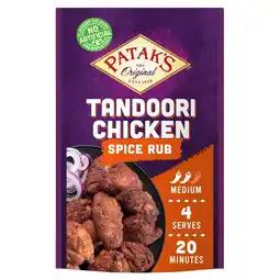 Morrisons Patak's Tandoori Chicken Indian Seasoning Medium Spice Mix Rub 25g offer