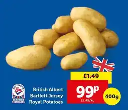Lidl British Albert Bartlett Jersey Royal Potatoes offer