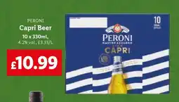 Lidl Peroni Capri Beer offer