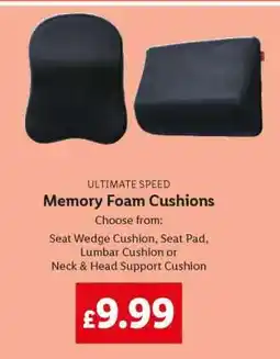 Lidl Memory Foam Cushions offer