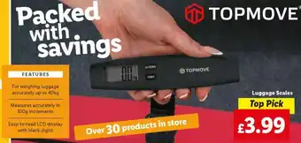 Lidl TOPMOVE Luggage Scales offer