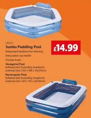 Lidl CRIVIT Jumbo Paddling Pool offer