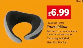 Lidl LIVARNO home Travel Pillow offer