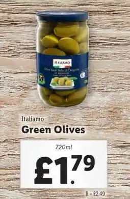 Lidl Italiamo Green Olives offer
