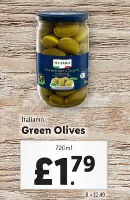 Lidl Italiamo Green Olives offer