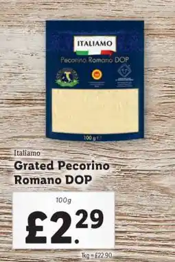 Lidl Italiamo Grated Pecorino Romano DOP offer