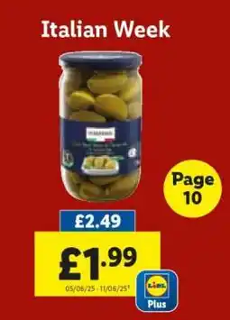 Lidl Italian Week Olives offer