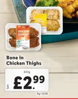 Lidl Bone in Chicken Thighs offer