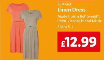 Lidl ESMARA Linen Dress offer
