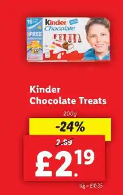 Lidl Kinder Chocolate Treats offer