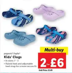 Lidl Kids' Clogs offer