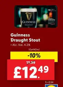 Lidl Guinness Draught Stout offer