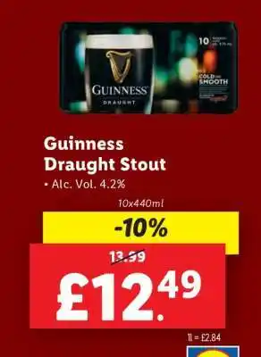 Lidl Guinness Draught Stout offer