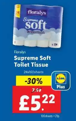 Lidl Florays Supreme Soft Toilet Tissue offer