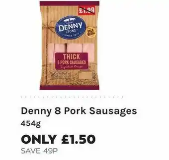 Mace Denny 8 Pork Sausages offer