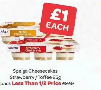 Spar Spelga Cheesecakes Strawberry Toffee Pack offer