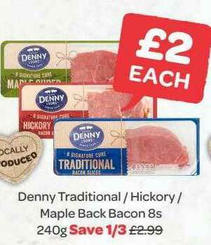 Spar Denny Traditional Hickory Maple Back Bacon offer