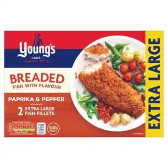 Asda Young's 2 Paprika & Pepper Extra Large Fish Fillets 300g offer