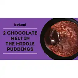 Iceland Iceland 2 Chocolate Melt in the Middle Puddings 140g offer