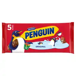 Iceland McVitie's Penguin Original Bars 5 x 24.6g (123g) offer