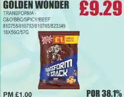 Bestway GOLDEN WONDER Transforma c&o/bbq/spicy/beef offer