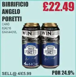 Bestway BIRRIFICIO ANGELO PORETTI Cans offer