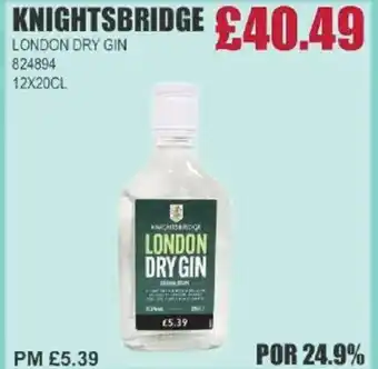 Bestway KNIGHTSBRIDGE London dry gin offer