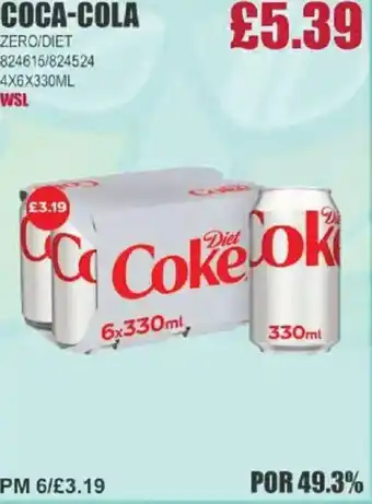 Bestway COCA-COLA Zero/diet offer