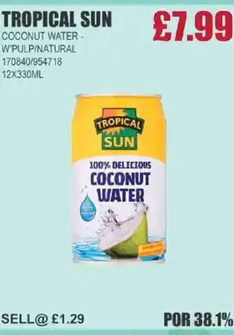 Bestway TROPICAL SUN Coconut water- w*pulp/natural offer