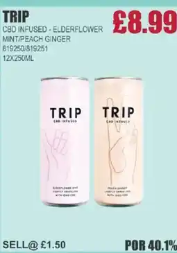 Bestway TRIP Cbd infused elderflower mint/peach ginger offer