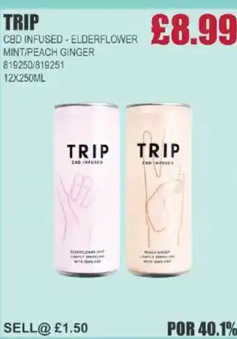 Bestway TRIP Cbd infused elderflower mint/peach ginger offer