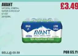Bestway AVANT Natural mineral water screwcap offer