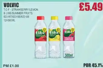 Bestway VOLVIC T.o.f-strawberry/lemon & lime/summer fruits offer
