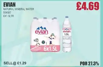 Bestway EVIAN Natural mineral water offer