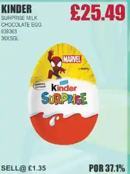 Bestway KINDER Surprise milk chocolate egg offer