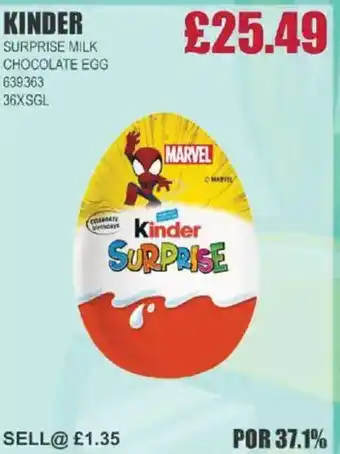 Bestway KINDER Surprise milk chocolate egg offer
