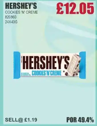 Bestway HERSHEY'S Cookies 'n' creme offer