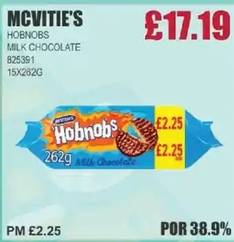 Bestway MCVITIE'S Hobnobs milk chocolate offer