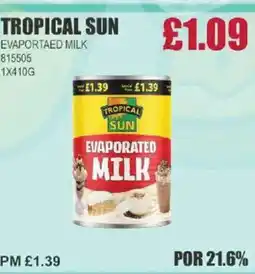Bestway TROPICAL SUN Evaportaed milk offer